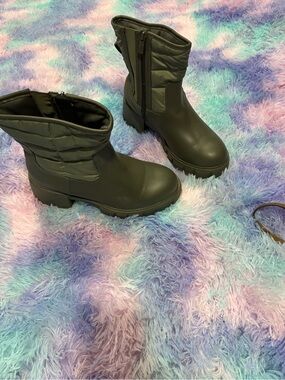 torrid Black Quilted Ankle Booties